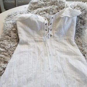 Show Me your Mumu white linen dress
